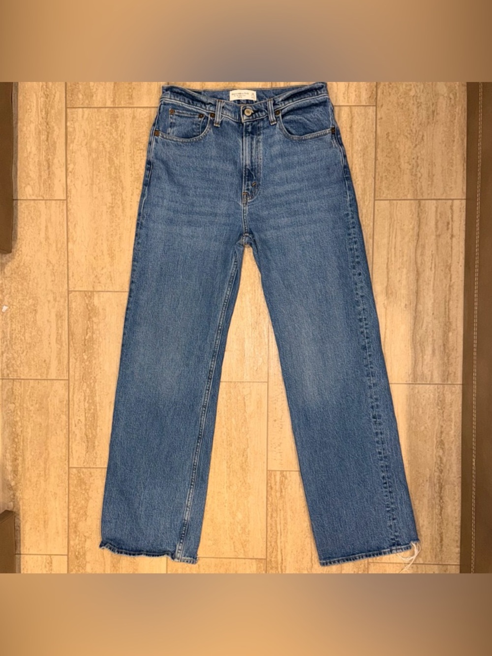 Abercrombie & Fitch Women's 90’S Relaxed Jean Dark Wash High Rise Size 28 - Picture 4 of 16